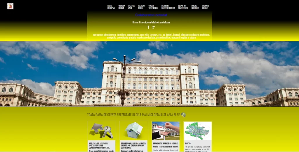 Proiect din portofoliu web. Site Agentie imobiliara. Doru Imobiliar